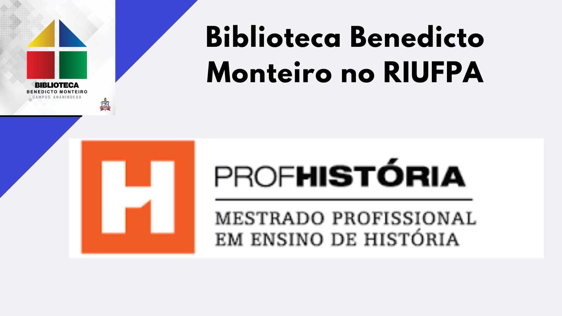 Mestrado Profissional em Ensino de História - PROFHISTÓRIA/ANANINDEUA